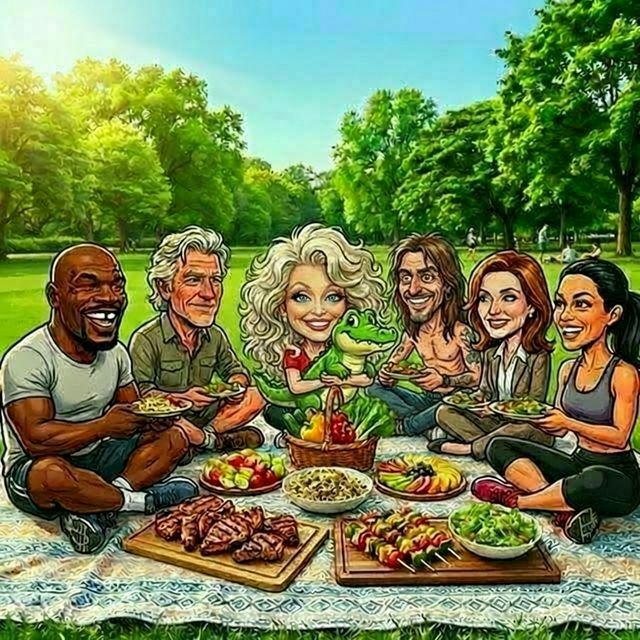 Diverse group of people sitting together enjoying healthy whole foods